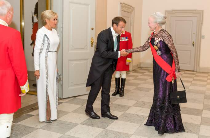 Une tenue Louis Vuitton déjà portée par Brigitte Macron le 28 août 2018 au Danemark