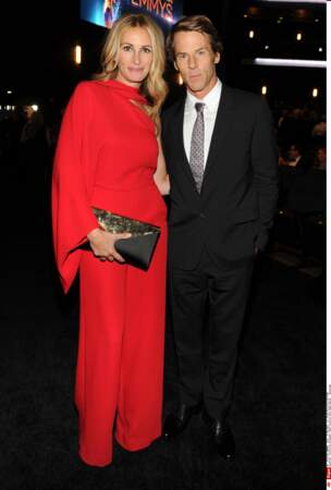 Avec son mari Danny Moder à la cérémonie des Emmy Awards en 2014