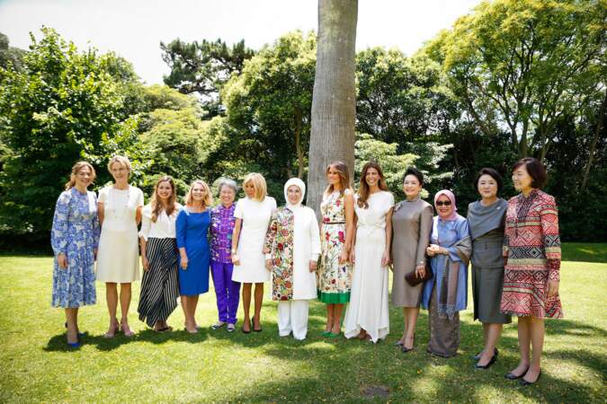 La première dame argentine Juliana Awada accueille les premières dames du monde entier, dont Brigitte Macron