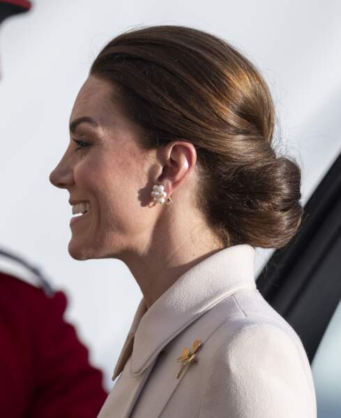 Kate Middleton et un très beau chignon bas