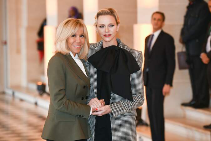 Brigitte Macron et Charlene de Monaco à Versailles le 11 novembre 2018