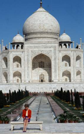 Lady Diana au Taj Mahal en 1992 - Inde - ABACA