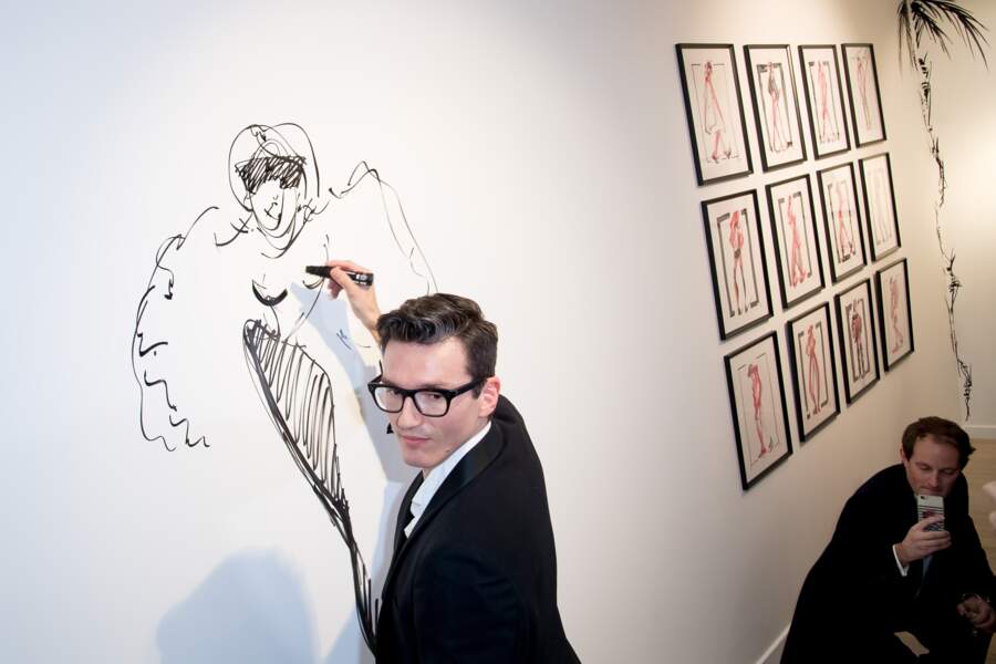 Pepe Munoz au vernissage de son exposition à la galerie Sébastien Adrien