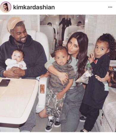 Kim Kardashian, Kanye West et leurs 3 enfants, North, Saint et Chicago
