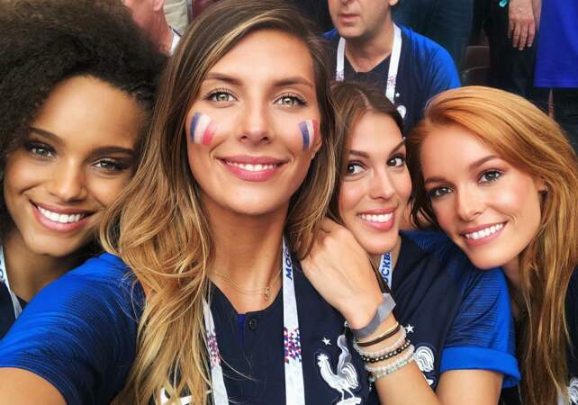 Alicia Aylies, Camille Cerf, Iris Mittenaere et Maëva Coucke sont à Moscou pour soutenir les Bleus