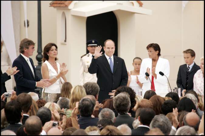 Caroline lors de la cérémonie de l'avènement de SAS le prince Albert II de Monaco, en 2005