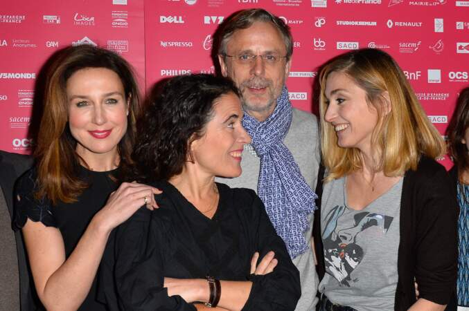 Julie Gayet  avec Elsa Zylberstein, Mazarine Pingeot et Christophe Rossignon 