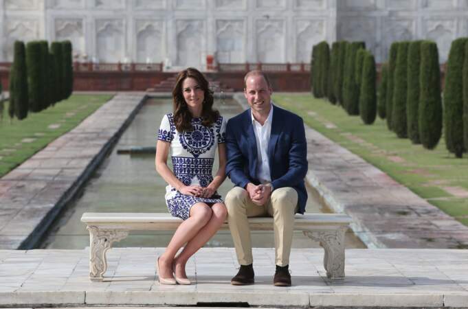 Kate & William dans les jardins du Taj Mahal - Inde - ABACA