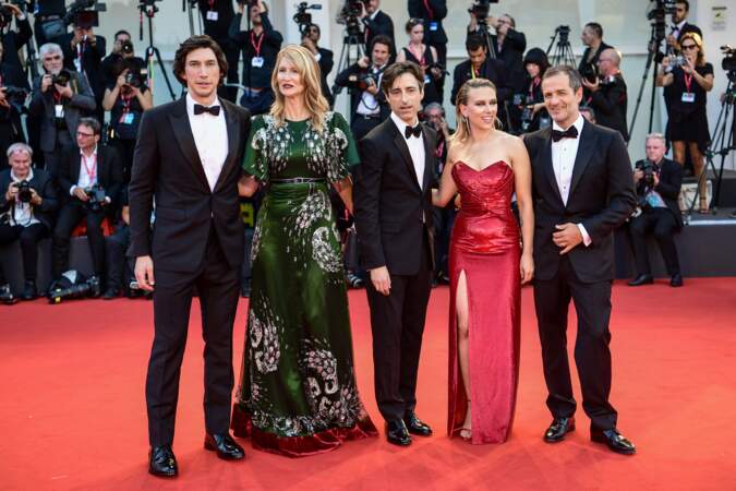 David Heyman, Scarlett Johansson, Noah Baumbach, Laura Dern and Adam Driver la mostra de Venise