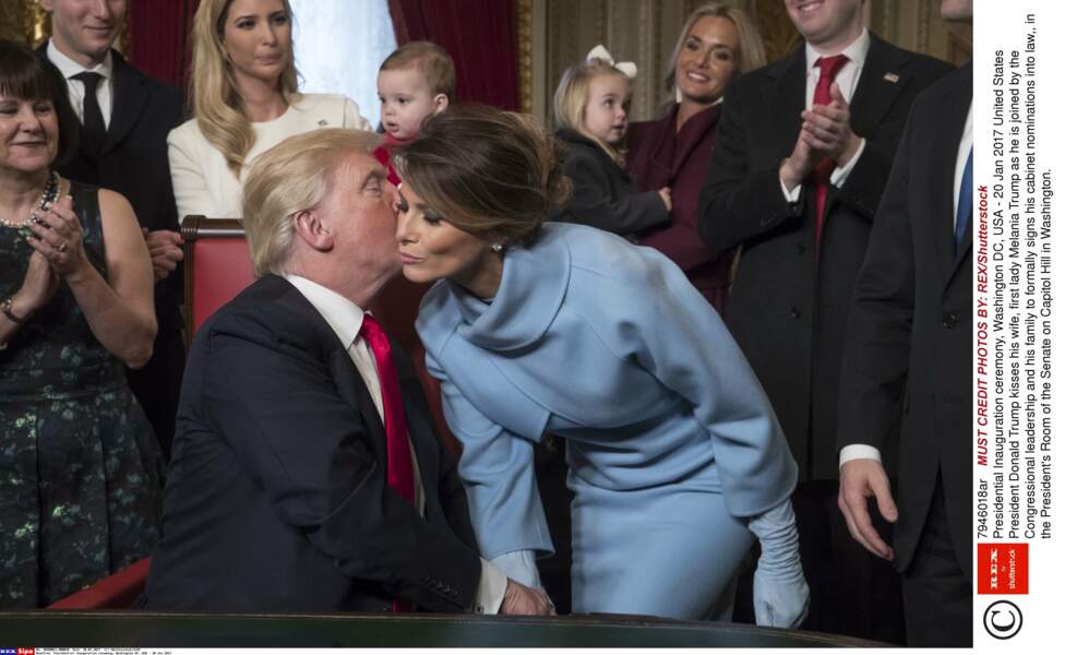 Le 20 Janvier 2017, dans un look très inspiré par Jackie Kennedy, pour l'investiture de Donald Trump à Washington