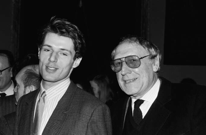 Lambert Wilson avec son père Georges le 18/12/1984