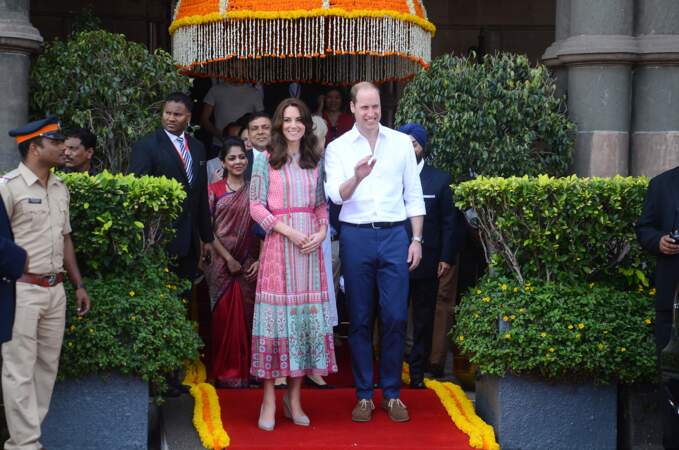 Kate & William après leur visite du Taj Mahal - Inde - ABACA