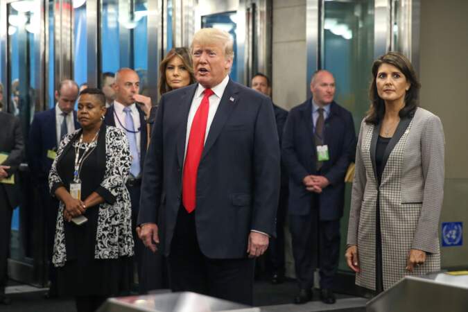 Melania Trump accompagne Donald Trump la 73ème session de l'Assemblée générale à l'ONU à New York ce 25 septembre