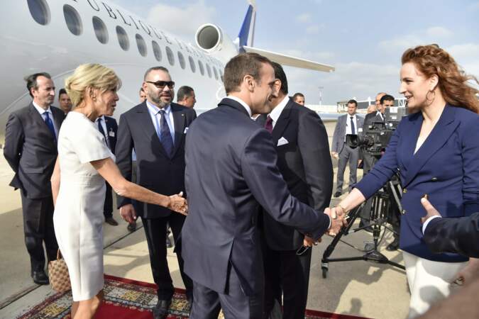 Le couple présidentiel a été accueilli à Rabat par le roi Mohammed VI et son épouse Lalla Salma