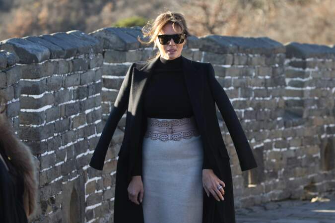 Melania Trump se promenant sur la Grande Muraille