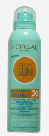 Sublime Sun Brume Protectrice Désaltérante SPF 30, L'Oréal Paris, 14 €