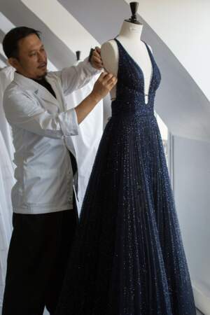 700 heures de travail ont été nécessaires à la réalisation de la robe Dior de Chiara Ferragni pour son tapis rouge.