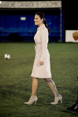 La princesse Victoria visite le centre d'entrainement de l'AS Roma