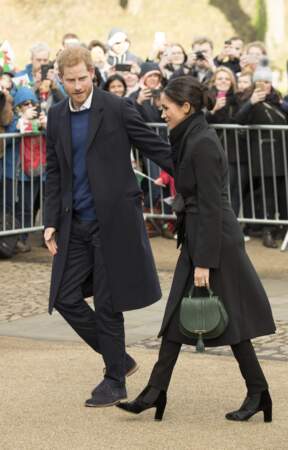 Le prince Harry et Meghan Markle visitent le château de Cardiff le 18 janvier 2018