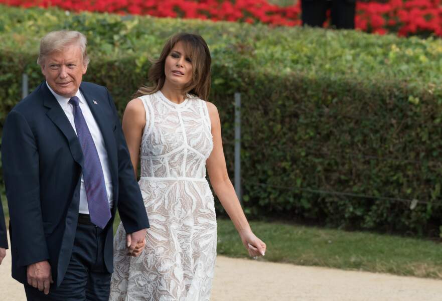 Bruxelles : Melania Trump aux côtés de son époux Donald Trump.