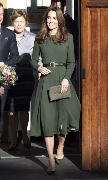 La duchesse de Cambridge en visite à la base de Lewisham de Family Action, le 22 janvier 2019. 