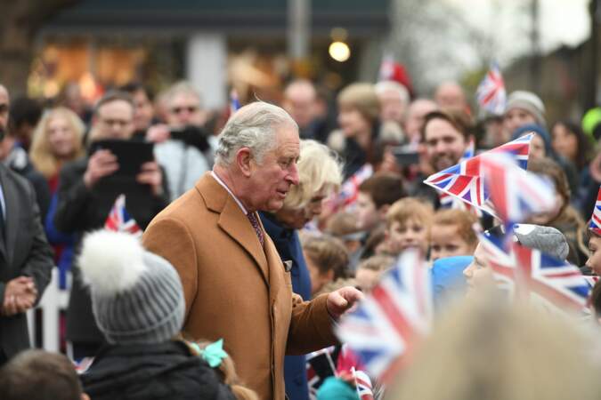 Le prince Charles et Camilla, en visite dans l'Est-Anglie, au nord-est de Londres, le 27 novembre 2018