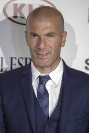 Zinédine Zidane à la soirée des Leones El Espanol awards à Madrid le 19 octobre 2017
