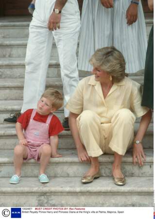 Diana et Harry en vacances en Espagne en 1987