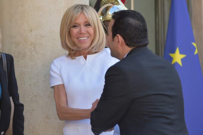 Brigitte Macron accueille Jimmy Morales président du Guatemala