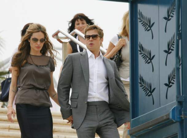 Brad Pitt et Angelina Jolie à Cannes, en 2007