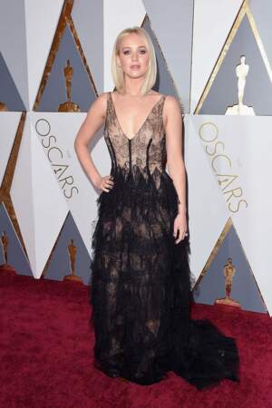 Jennifer Lawrence en Dior Haute Couture et bijoux Chopard