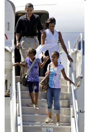 En 2008, alors encore candidat, Barack Obama se rend en vacances à Hawaï avec sa famille