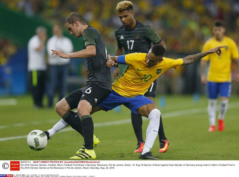 Le Brésilien Neymar, lors de la finale de football contre l'Allemagne