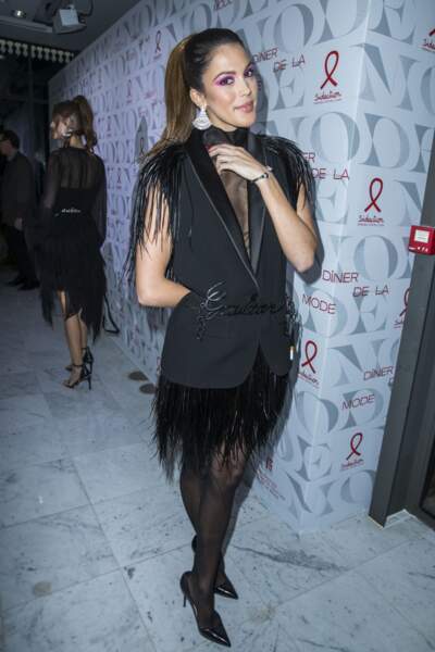 Iris Mittenaere, habillée par Jean-Paul Gaultier, était éblouissante au Dîner de la mode du Sidaction.