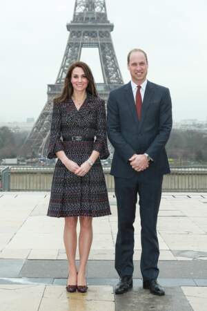 Le prince William et Kate Middleton, duchesse de Cambridge, en visite à Paris le 18 mars 2017