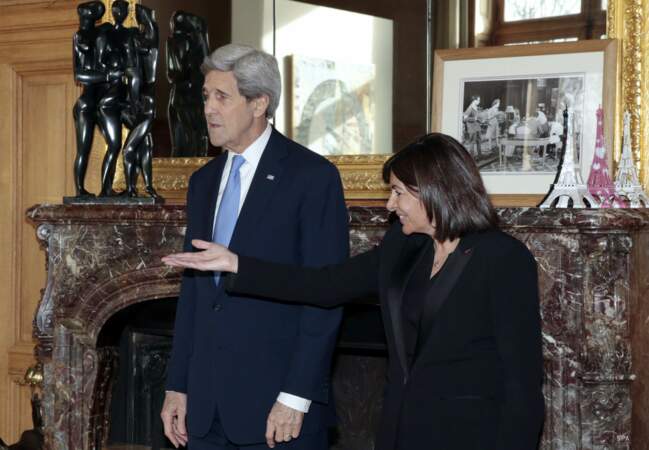 Anne Hidalgo et John Kerry