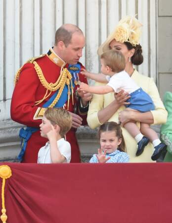 Le Prince William en costume militaire lors de la parade Trooping the colour en 2019