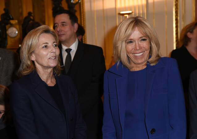 Brigitte Macron et Claire Chazal pour la remise de la légion d'honneur à Olivier Py