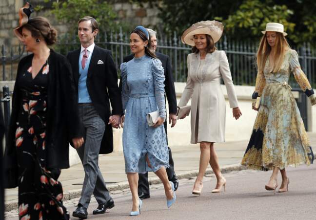 Carole Middleton, mère de Pippa et Kate Middleton, est aussi venue au mariage de Gabriella Windsor, le 18 mai 2019