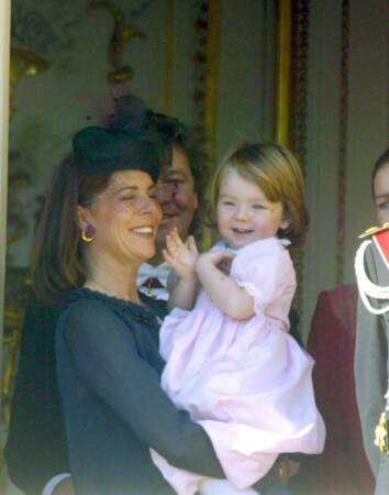 Alexandra de Hanovre et sa mère Caroline lors de la fête monégasque le 19 novembre 2002