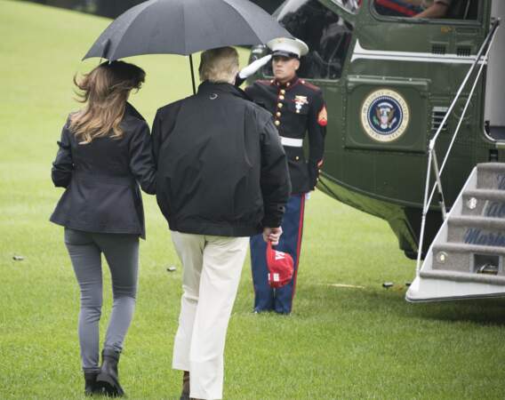 Donald et Melania Trump embarquent