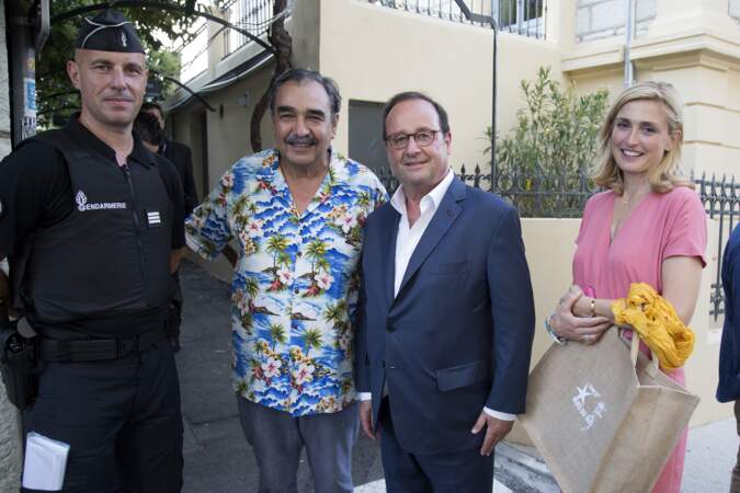 Francois Hollande et Julie Gayet pour le concert d'Alain Souchon à Vence le 19 juillet 2018