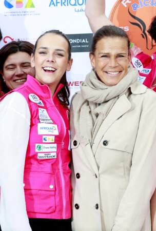 Stéphanie de Monaco et sa fille Pauline au départ du Rallye Aïcha des Gazelles en 2018 à Monaco