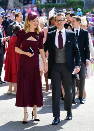 Gabriel Macht et sa femme Jacinda Barrett au mariage du prince Harry et de Meghan Markle le 19 mai 2018