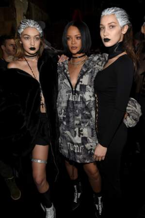 Rihanna entourée des soeurs Hadid 
