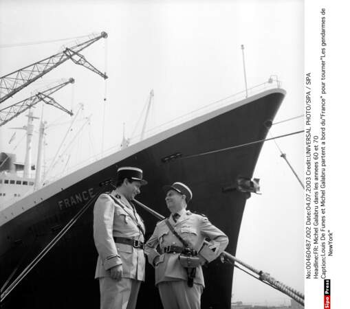 1965 Michel Galabru et Louis de Funès tournent les gendarmes à New York