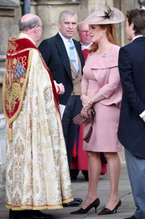 Sarah Ferguson et le prince Andrew, au mariage de Gabriella Windsor, le 18 mai 2019