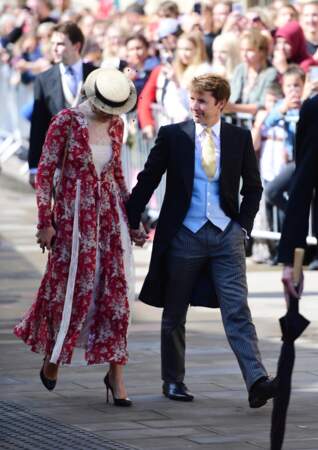 James Bunt et sa femme Sofia Wellesley au mariage d'Ellie Goulding, à Londres, le 31 août 2019.
