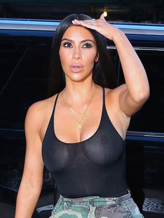 En juillet dernier, Kim Kardashian avait déjà été aperçue en robe transparente pour aller au restaurant