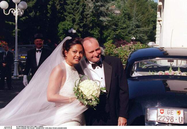 Phil Collins et sa troisième épouse Orianne Cevey. Le couple a divorcé en 2008, avant de se reformer en 2016.